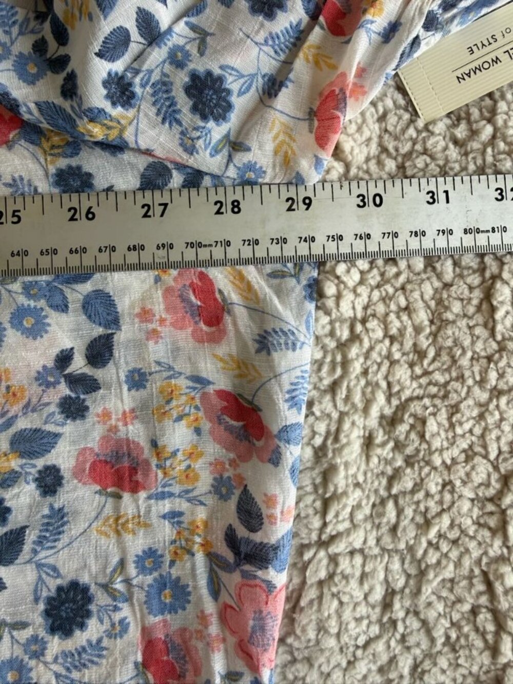 Zac & Rachel NWT Lightweight Breezy Floral on White Blouse - Size 3X - Picture 8 of 10